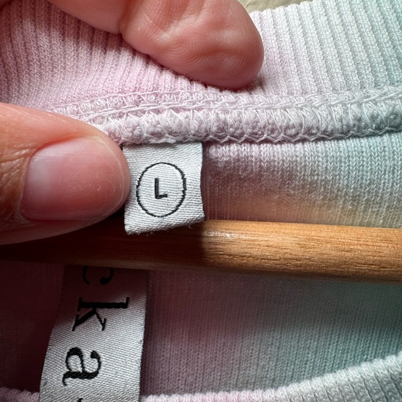 The Original Large corded Crew OHIO State Buckeyes in Rainbow Tie-Dye - Picture 4 of 9